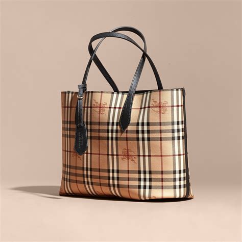 medium reversible tote burberry|burberry medium canvas check tote.